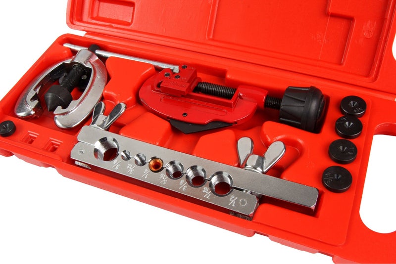 Shankly Double Flaring Tool Set Professional Grade Double Brake Flaring Tool Heavy Duty Brake Line Flaring Tool Kit and Swage Tool, Flare Tool with Tubing Straightener or Cutter - Image 5